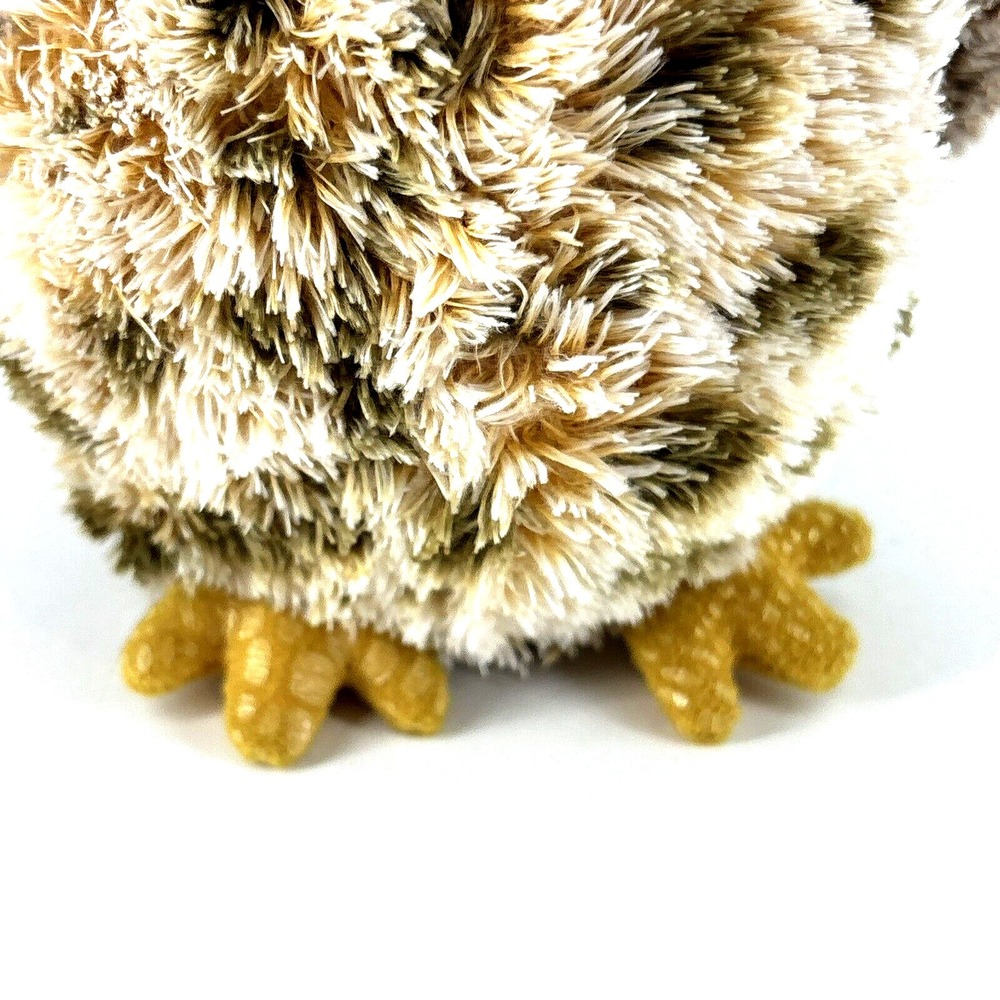 Aurora Great Horned 7" Owl Plush Stuffed Animal Soft‎ Realistic Bird Toy Brown - Picture 4 of 7